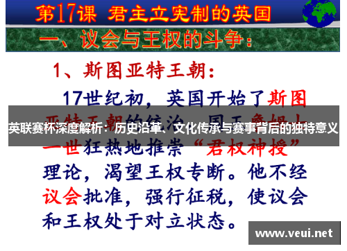 英联赛杯深度解析：历史沿革、文化传承与赛事背后的独特意义